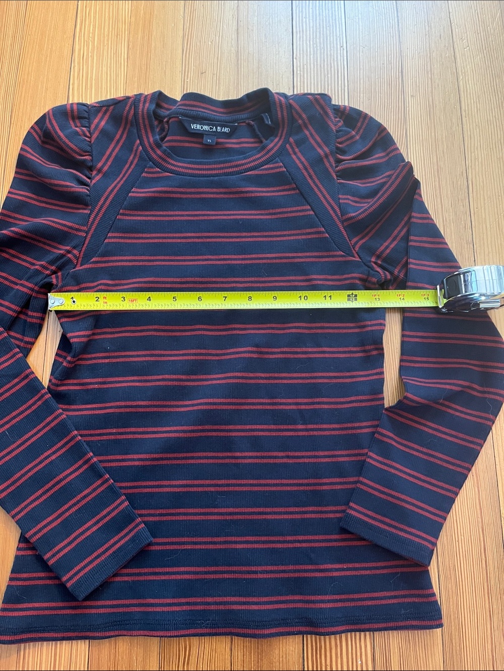 Veronica Beard Delano Striped Top - Picture 4 of 7